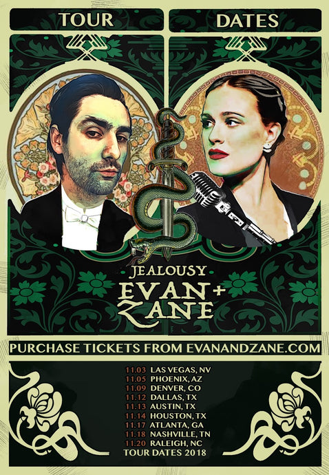 ✍🏻 SIGNED | EVAN + ZANE: Jealousy Tour Poster